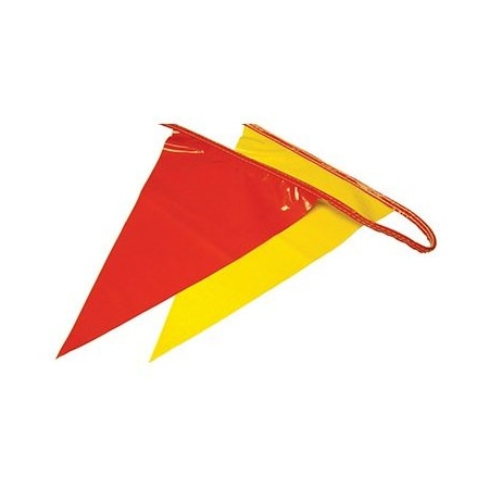The Brush Man Perimeter Marking Flags - Red/Yellow, 100 ft Line, 10PK PENNANT OSHA RY